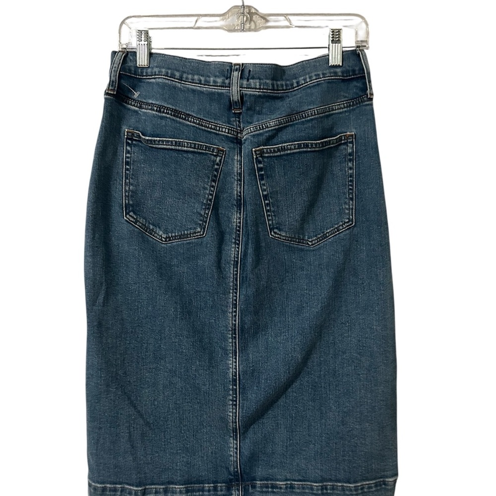 J CREW Button Down Knee Length Denim Skirt Size 6. - Picture 7 of 8